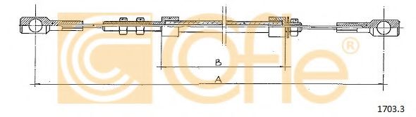 Тросик газа COFLE 1703.3