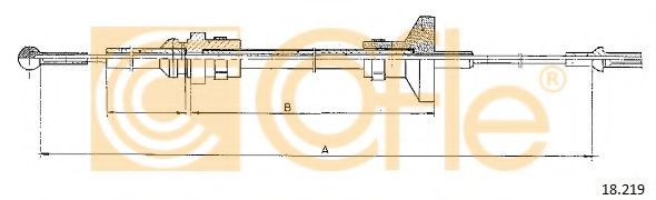 Трос, управление сцеплением COFLE 18219