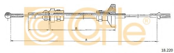 Трос, управление сцеплением COFLE 18.220