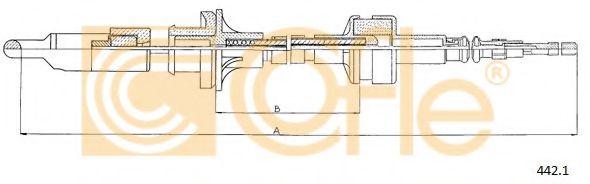 Трос, управление сцеплением COFLE 442.1