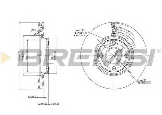 Тормозной диск BREMSI DBA762V