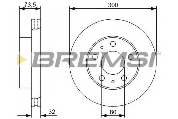 Тормозной диск BREMSI DBB718V