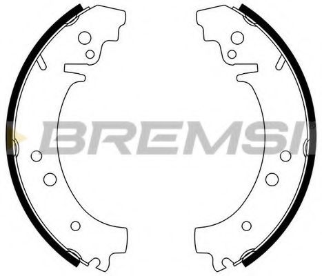 Комплект тормозных колодок BREMSI GF0160