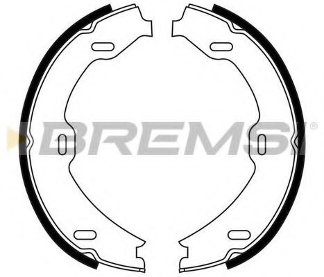 Комплект тормозных колодок, стояночная тормозная система BREMSI GF0311