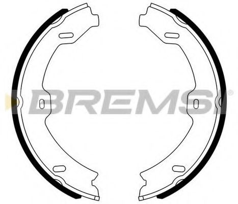 Комплект тормозных колодок, стояночная тормозная система BREMSI GF0318