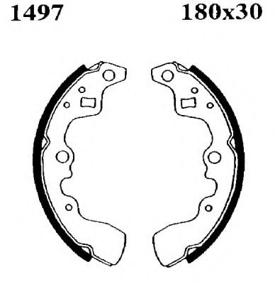 Комплект тормозных колодок BSF 1497