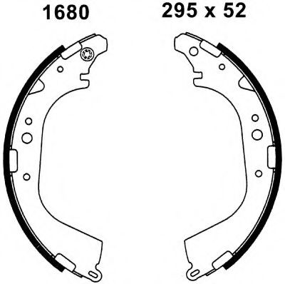 Комплект тормозных колодок BSF 01680
