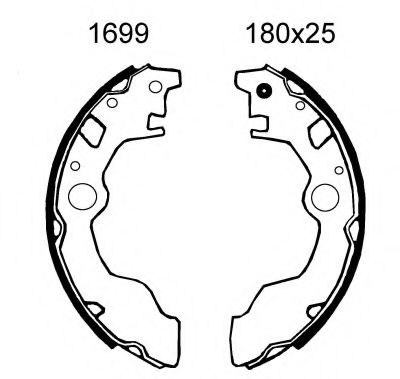 Комплект тормозных колодок BSF 01699