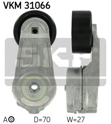 Натяжной ролик, поликлиновой  ремень SKF VKM 31066