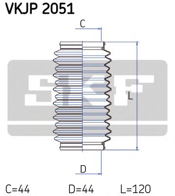 Комплект пылника, рулевое управление SKF VKJP 2051