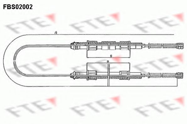 Трос, стояночная тормозная система FTE FBS02002