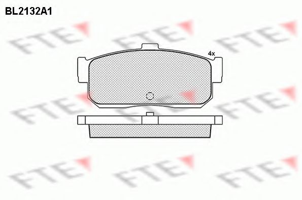 Комплект тормозных колодок, дисковый тормоз FTE BL2132A1