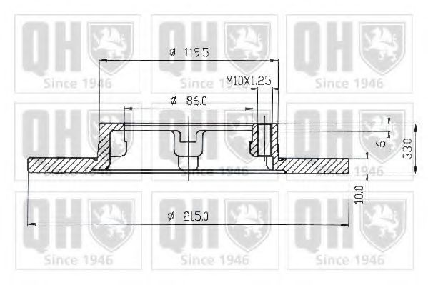 Тормозной диск QUINTON HAZELL BDC3740