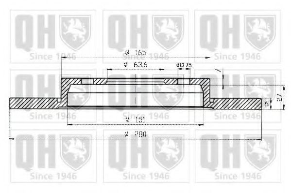 Тормозной диск QUINTON HAZELL BDC5221