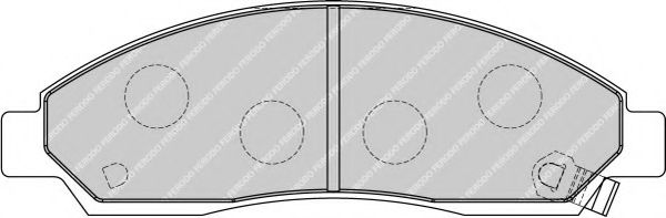 Комплект тормозных колодок, дисковый тормоз FERODO FSL1816