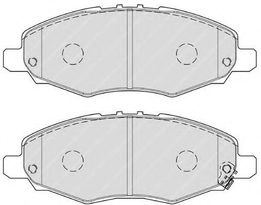 Комплект тормозных колодок, дисковый тормоз FERODO FSL1836
