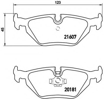 Комплект тормозных колодок, дисковый тормоз BREMBO P 06 013