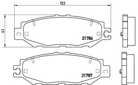 Комплект тормозных колодок, дисковый тормоз BREMBO P 83 036