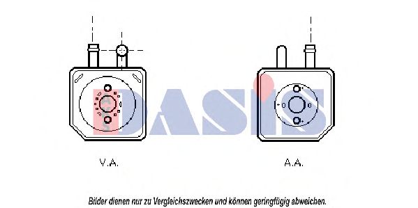 масляный радиатор, двигательное масло AKS DASIS 046004N
