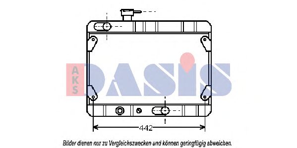 Радиатор, охлаждение двигателя AKS DASIS 080040N