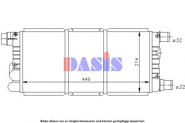 Радиатор, охлаждение двигателя AKS DASIS 080560N