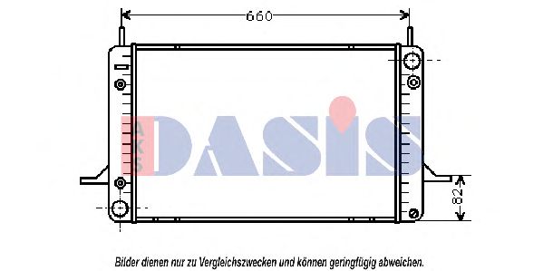 Радиатор, охлаждение двигателя AKS DASIS 092290N