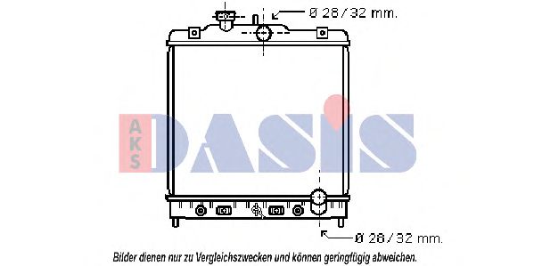 Радиатор, охлаждение двигателя AKS DASIS 103000N