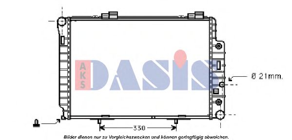 Радиатор, охлаждение двигателя AKS DASIS 120780N