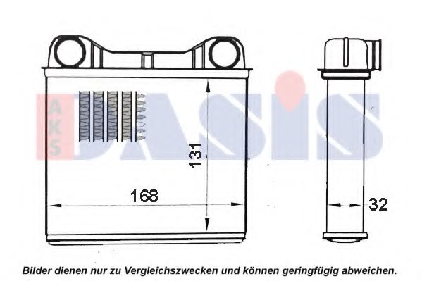 Теплообменник, отопление салона AKS DASIS 129020N