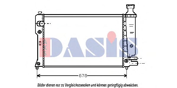 Радиатор, охлаждение двигателя AKS DASIS 160049N