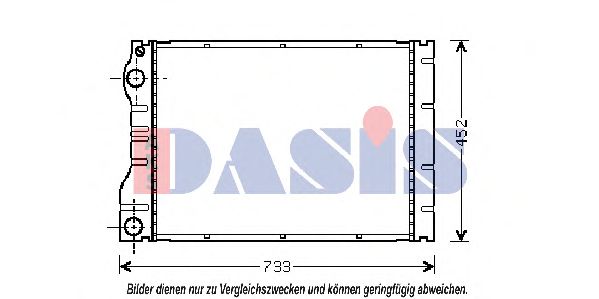 Радиатор, охлаждение двигателя AKS DASIS 180017N