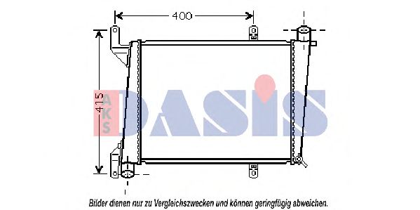 Радиатор, охлаждение двигателя AKS DASIS 220000N