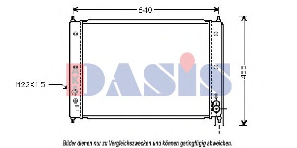 Радиатор, охлаждение двигателя AKS DASIS 240400N