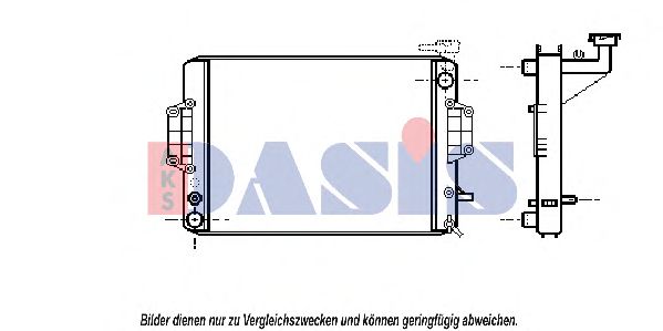 Радиатор, охлаждение двигателя AKS DASIS 360330N