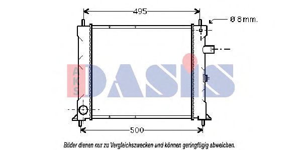 Радиатор, охлаждение двигателя AKS DASIS 370270N