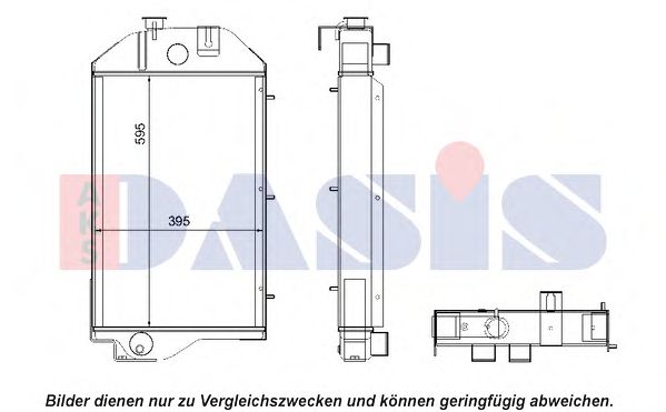 Радиатор, охлаждение двигателя AKS DASIS 440199N