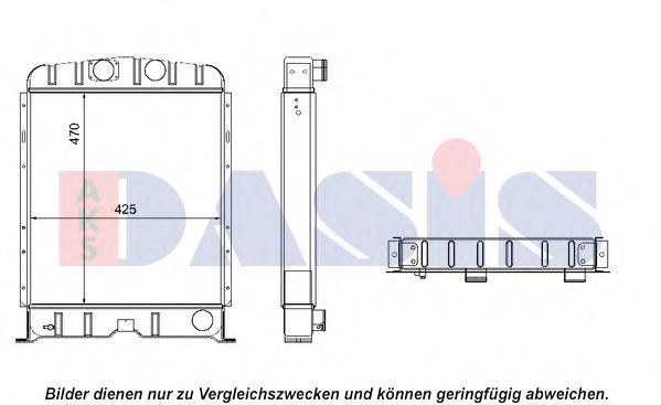 Радиатор, охлаждение двигателя AKS DASIS 4501341