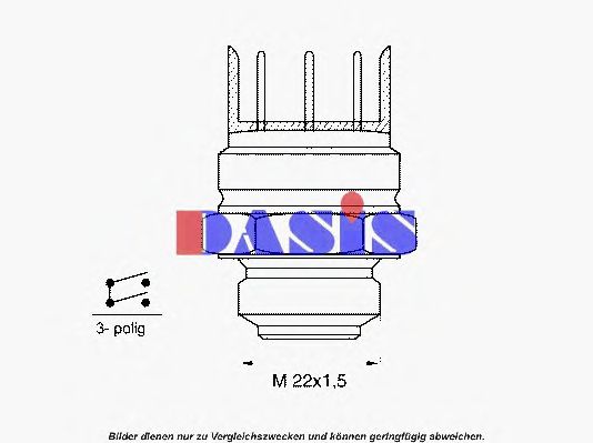 Термовыключатель, вентилятор радиатора AKS DASIS 5013