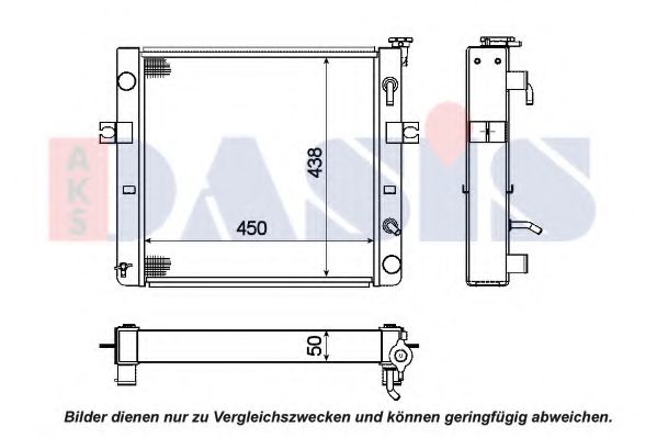 Радиатор, охлаждение двигателя AKS DASIS 440687N