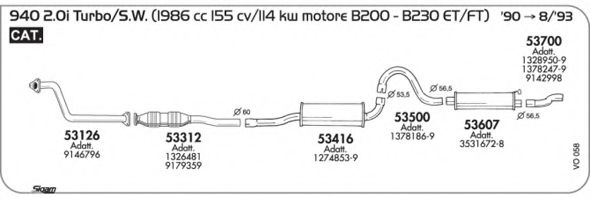Система выпуска ОГ AKS DASIS SGVO058