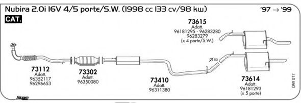 Система выпуска ОГ AKS DASIS SGDW017