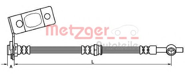 Тормозной шланг METZGER 4110675