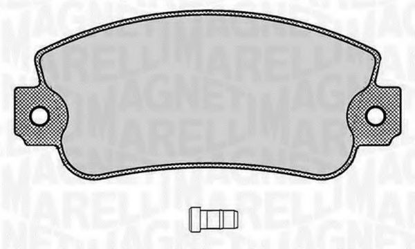 Комплект тормозных колодок, дисковый тормоз MAGNETI MARELLI 363916060212