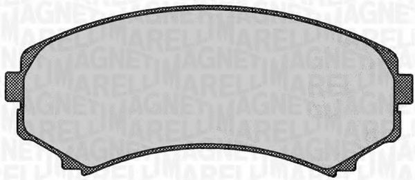 Комплект тормозных колодок, дисковый тормоз MAGNETI MARELLI 363916060342