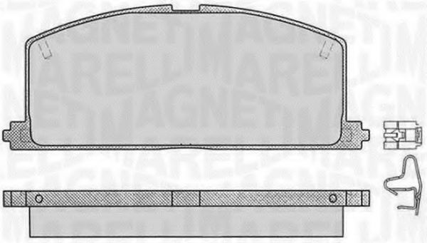 Комплект тормозных колодок, дисковый тормоз MAGNETI MARELLI 363916060405