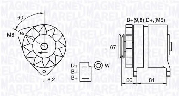 Генератор MAGNETI MARELLI 054022384010