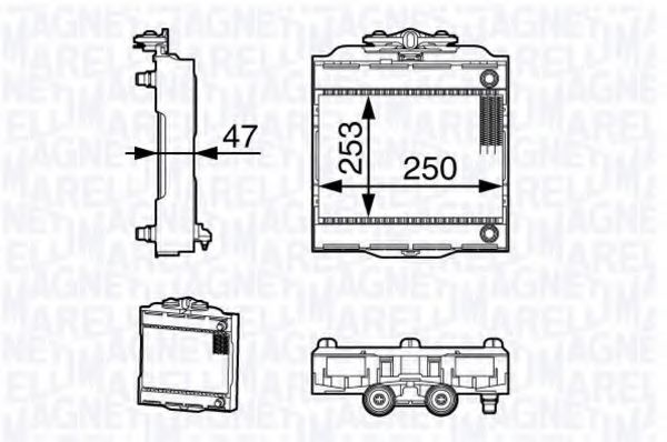 Радиатор, охлаждение двигателя MAGNETI MARELLI 350213139300