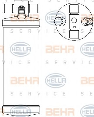 Осушитель, кондиционер BEHR HELLA SERVICE 8FT 351 192-551