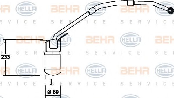Осушитель, кондиционер BEHR HELLA SERVICE 8FT 351 335-001