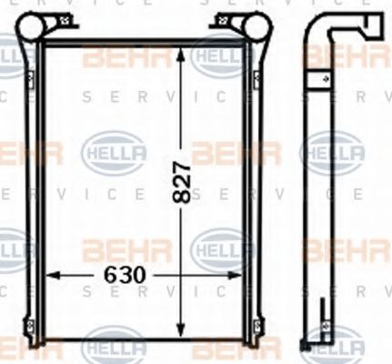 Интеркулер BEHR HELLA SERVICE 8ML 376 727-611